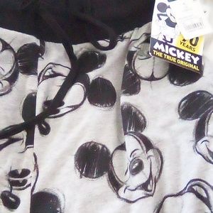 Disney Mickey Mouse Lounging Pants, size L, Grey and Black